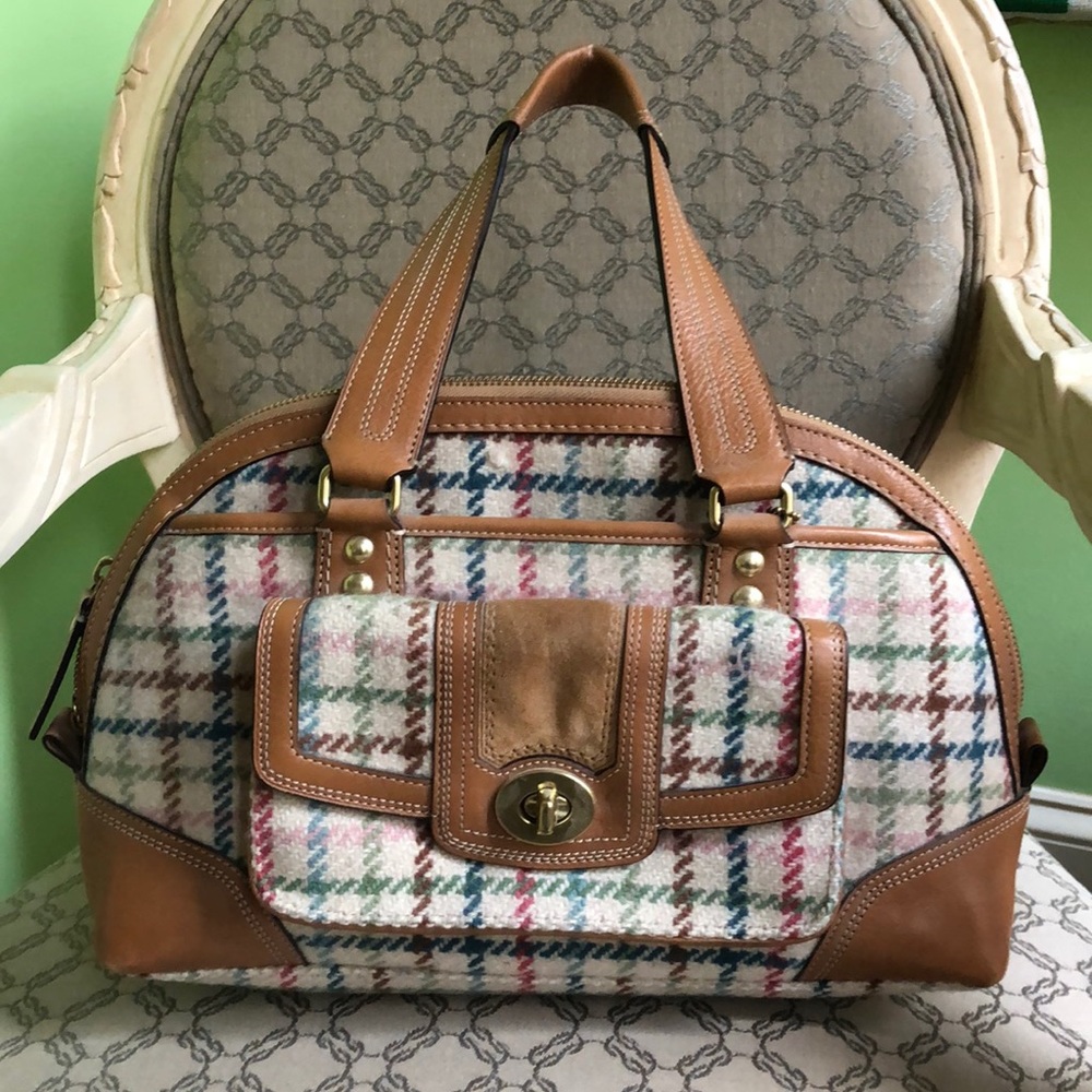 Coach quilted and leather handbag